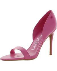 Calvin Klein - Metino Faux Leather Open Toe D'orsay Heels - Lyst
