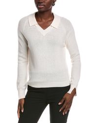 Minnie Rose - Collared Cashmere Sweater - Lyst