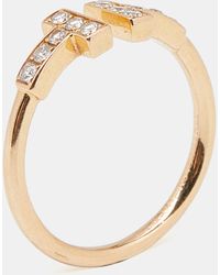 Tiffany & Co. - Twire Diamonds 18k Gold Ring - Lyst