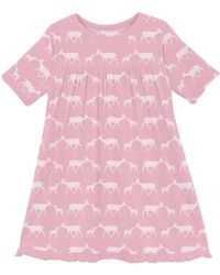 KICKEE - Baby Girl's Classic Short Sleeve Swing Dress - Lyst