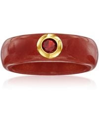 Ross-Simons - Jade And Garnet Ring With 14Kt - Lyst