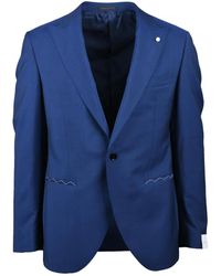 Luigi Bianchi - Round Jacket With Wool And Mohair Blend - Lyst
