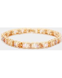 Fashnzfab - Baguette Round Cz Stone Accented Evening Bracelet - Lyst