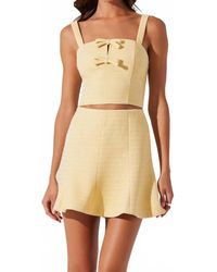 Astr - Kiona Tweed Bow Top - Lyst