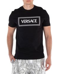 Versace - Logo-Embroidered Cotton T-Shirt - Lyst