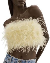 Lamarque - Zaina Feather Bustier - Lyst