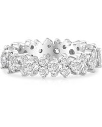 Pompeii3 - 3 1/4ct Diamond Eternity Ring Lab Grown Wedding Stackable Band 14k White Gold - Lyst