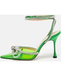 Mach & Mach - Pvc Crystal Embellished Double Bow Pumps - Lyst