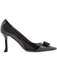 Ferragamo - Ferragamo New Vara Mesh Insert Pumps, Size 4.5 D - Lyst