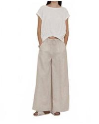 GRADE & GATHER - Long Line Linen Pants - Lyst