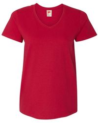 Hanes - Essential-t V-neck T-shirt - Lyst
