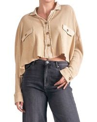 Elan - Crop Button Down Jacket - Lyst