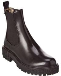 Ferragamo - Varsi Leather Bootie - Lyst