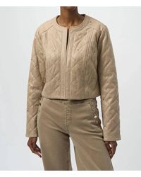Joseph Ribkoff - Fawn Long Sleeves Crew Neck Quilted Jacket - Lyst