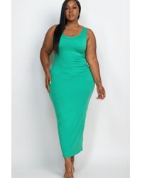 TRUEDAMES - Fashnzfab Plus Size Solid Basic Maxi Dress - Lyst