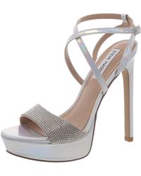 Steve Madden - Stunning-R Leather Metallic Platform Sandals - Lyst