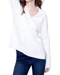 Charlie b - Collared Long Sleeves Front Pocket Sweater - Lyst