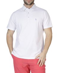 Tailorbyrd - Classic Pique Polo With Gingham Trim - Lyst