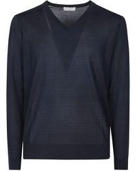 Ballantyne - Silk-Cashmere Blend V-Neck Sweater - Lyst