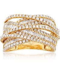 Ross-Simons - Round And Baguette Diamond Highway Ring - Lyst