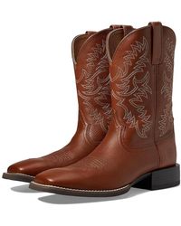 Ariat - Sport Latigo Boot Leather Square Toe Western Zpo2242 - Lyst