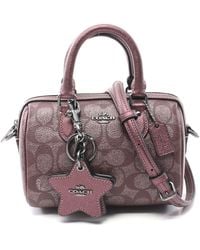 COACH - Signature Mini Rowan Handbag Pvc Leather - Lyst