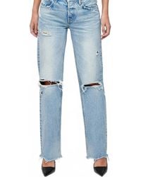 Moussy - Odessa Straight Low Rise Jeans - Lyst
