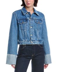 Hudson Jeans - Cuffed Cropped Denim Jacket - Lyst