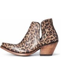 Ariat - Western Leather Distressed Dixon Bootie Boot - Lyst