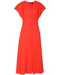Clips - Fitted Midi Dress With Flowing Skirt - Lyst