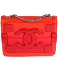 Chanel - Quilted Patent Leather & Plexi Boy Brick Flap Bag - Lyst