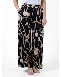 Angela Mara - Allover Floral Print Pull On Pants - Lyst