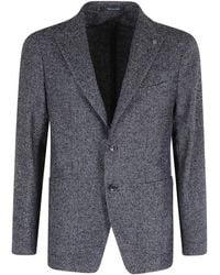 Tagliatore - Micro Patterned Single-Breasted Jacket - Lyst