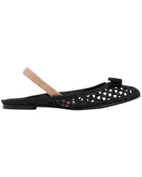 Ferragamo - Ferragamo Salvatore Embroidered Vara Bow Ballet Flats - Lyst