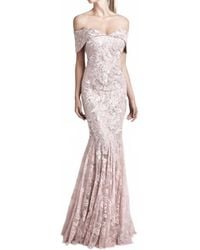 Alexander by Daymor - Embroidered Off Shoulder Gown - Lyst
