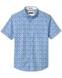 Johnston & Murphy - Printed Cotton Short-sleeve Shirt - Lyst