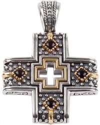 Konstantino - Achilles Sterling Silver 18k Gold & Onyx Cross Pendant Stkj402-120 - Lyst