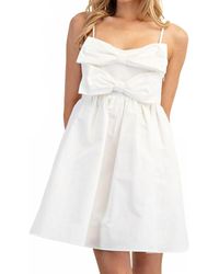 Eesome - Bow Front Sleeveless Mini Dress - Lyst