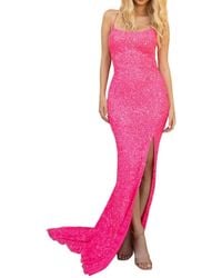 Primavera - Strap Back Sequin Fitted Gown - Lyst