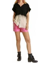 Umgee - Ellie Bleached Dip Dye Button Down Top - Lyst
