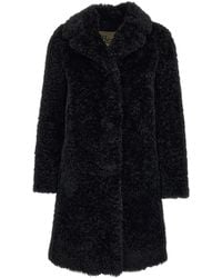 Herno - Faux Fur Lapels Coat - Lyst