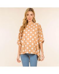 TRUEDAMES - Polka Dot Pattern Loose Fit Poncho Top - Lyst