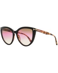 Tom Ford - Cat Eye Sunglasses Tf915 Isabella-02 05f Black/rose Havana 56mm - Lyst