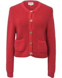 Ba&sh - Knitted Purrl Button-Front Cardigan - Lyst