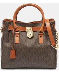 MICHAEL Michael Kors - Leather Large North South Hamilton Tote - Lyst