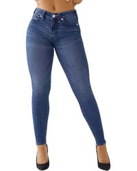 True Religion - Jennie Curvy Mid-rise Whisker Wash Skinny Jeans - Lyst