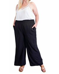 Eesome - Wide Leg With Smocked Waist Pants - Lyst