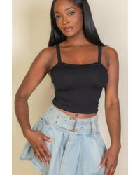 TRUEDAMES - Solid Strap Tank Top - Lyst
