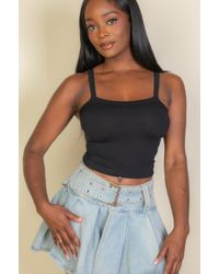 TRUEDAMES - Solid Strap Tank Top - Lyst