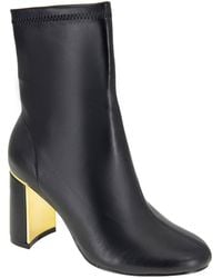 BCBGeneration - Vianna Faux Leather Round Toe Booties - Lyst